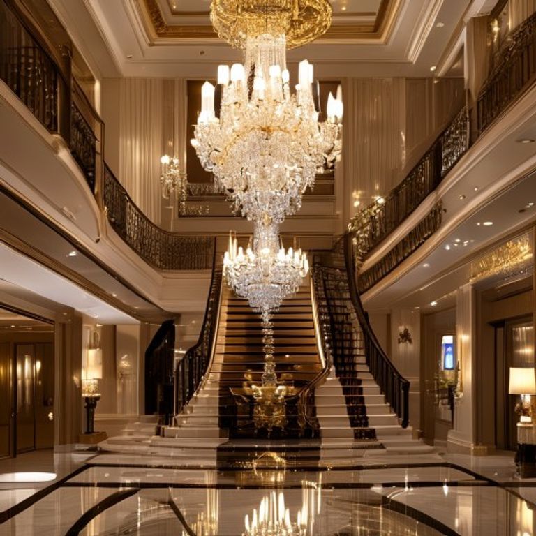 Luxury Gold Chandelier 8-Light