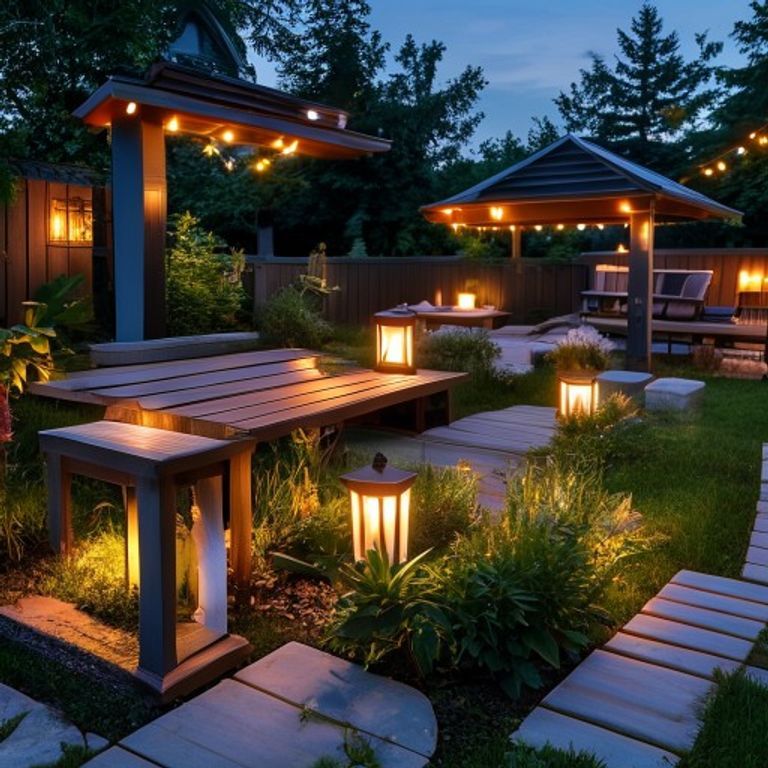 Solar Garden Light Set
